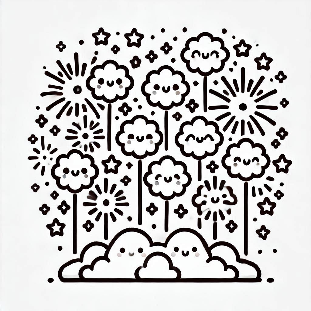 Fireworks coloring pages 48