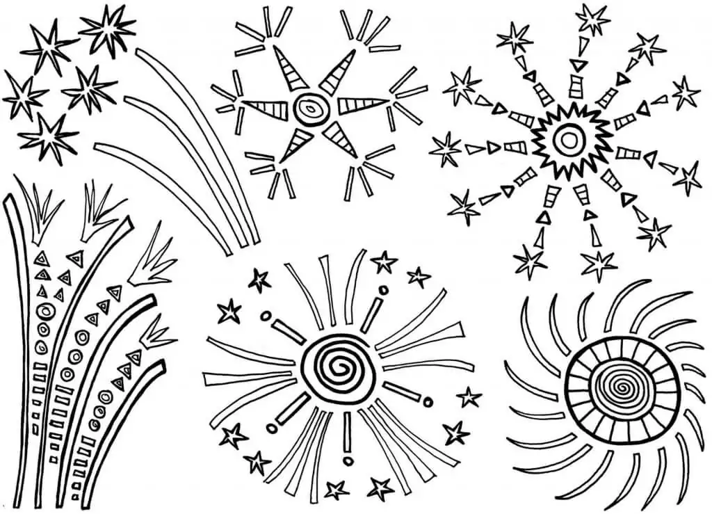 Fireworks Coloring Pages 5