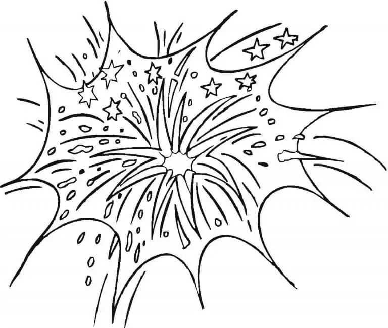 Fireworks Coloring Pages 7