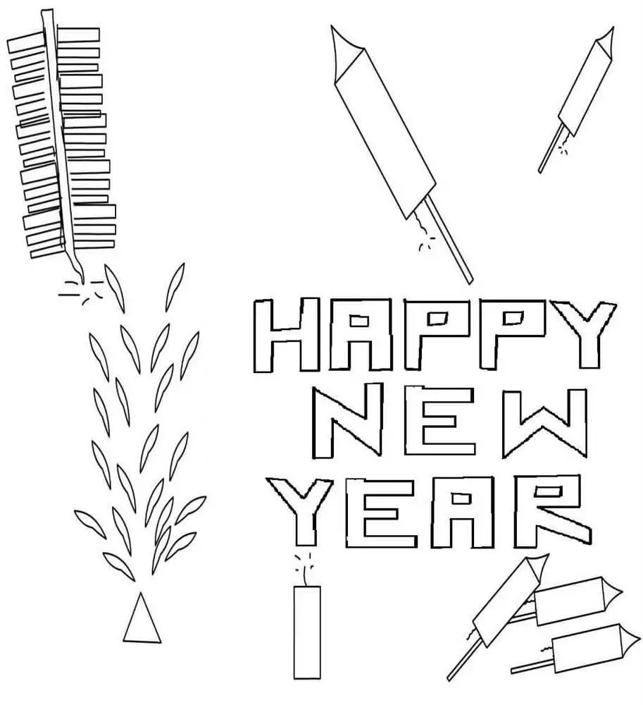 Fireworks Coloring Pages 9