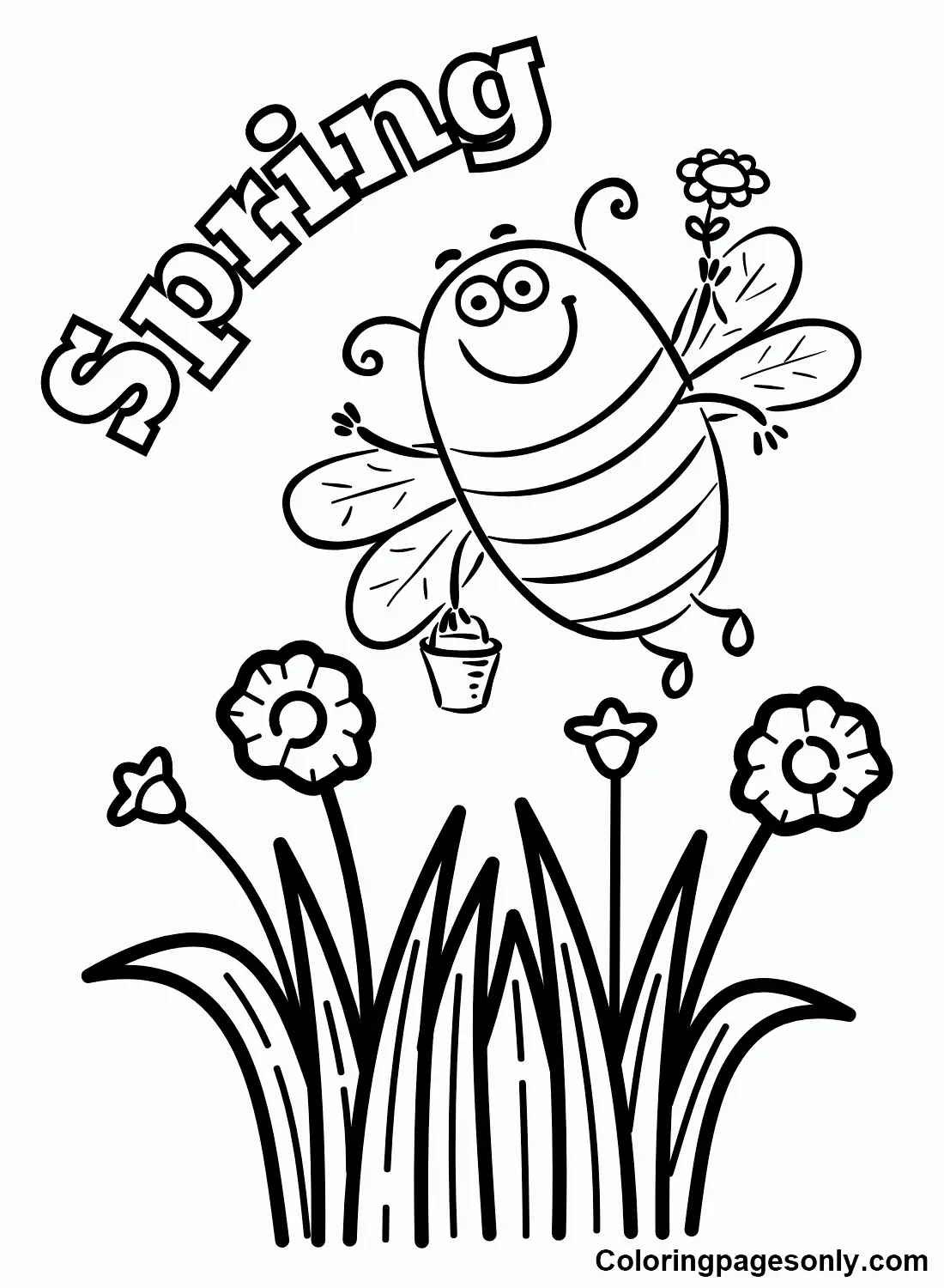 First Day of Spring Coloring Pages