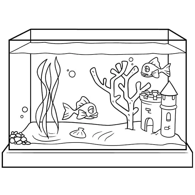 Fish Bowl Coloring Pages 79
