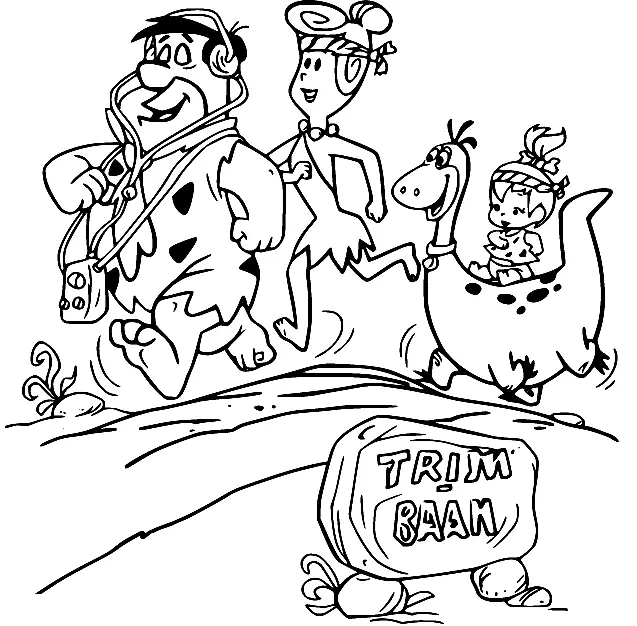 Flintstones Coloring Pages 50 Printable for Free Download
