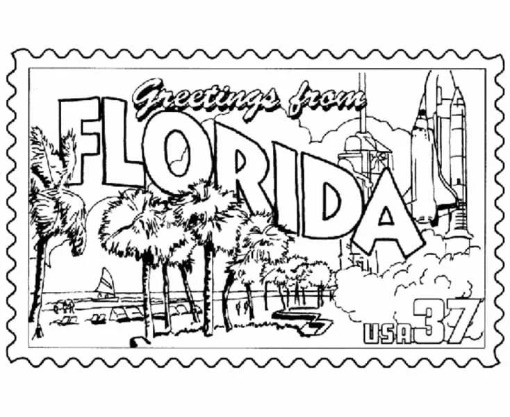 Desenhos de Florida Para Colorir