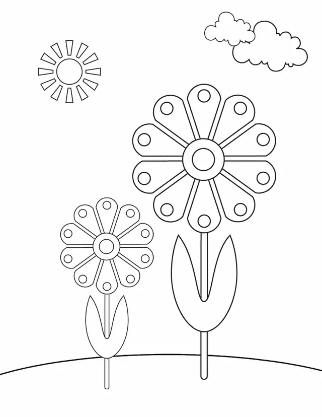 Flower Coloring Pages 13