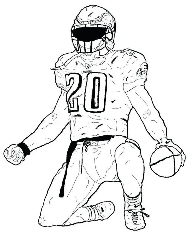 Football Player Coloring Pages 2