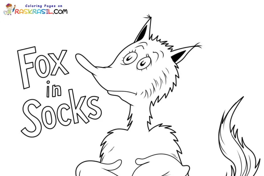 Fox In Socks Para Colorir 1