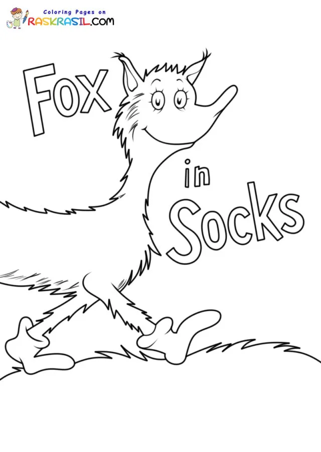 Fox In Socks Para Colorir 2