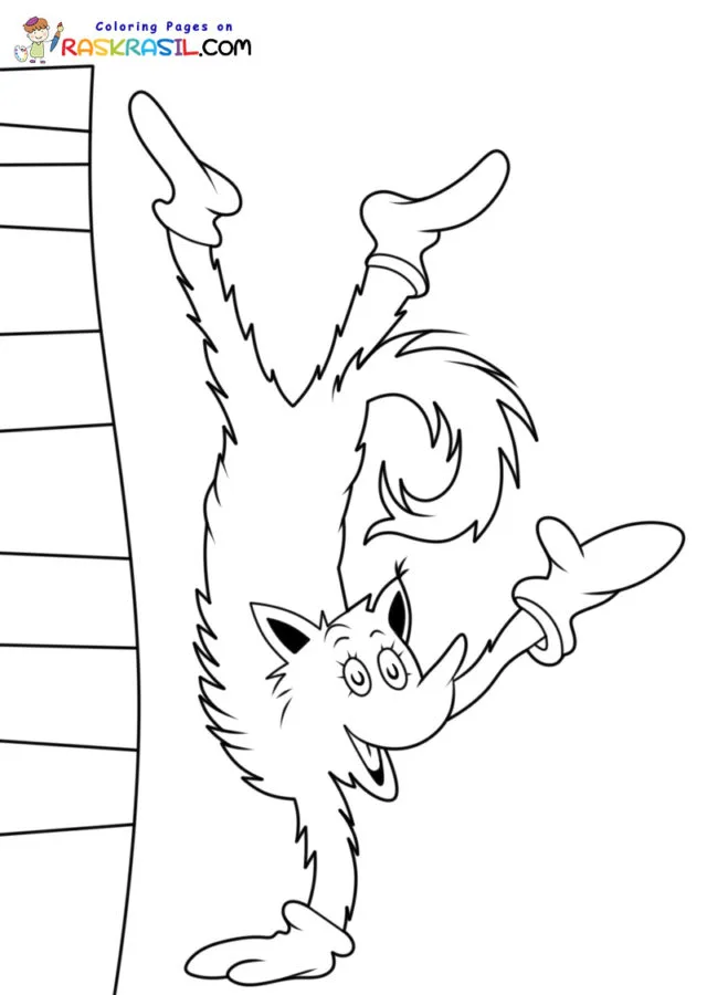 Fox In Socks Para Colorir 3