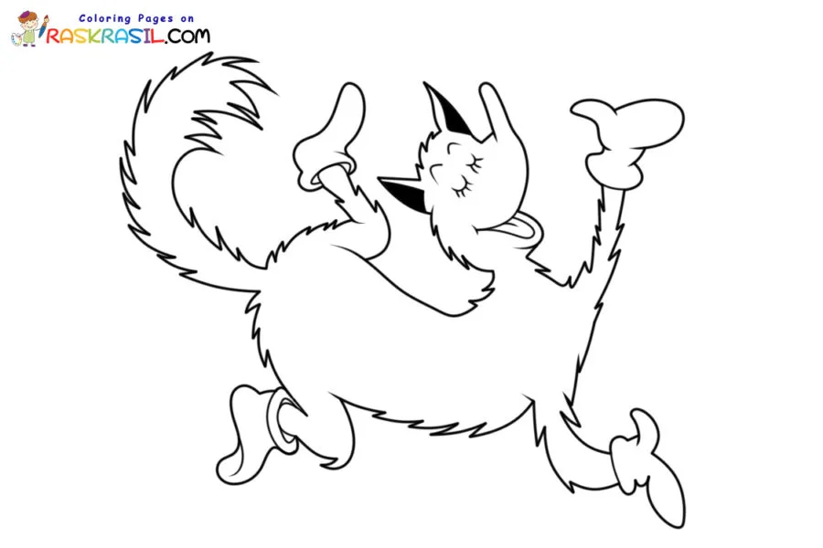 Fox In Socks Para Colorir 4