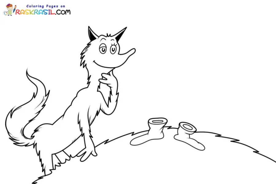 Fox In Socks Para Colorir 6