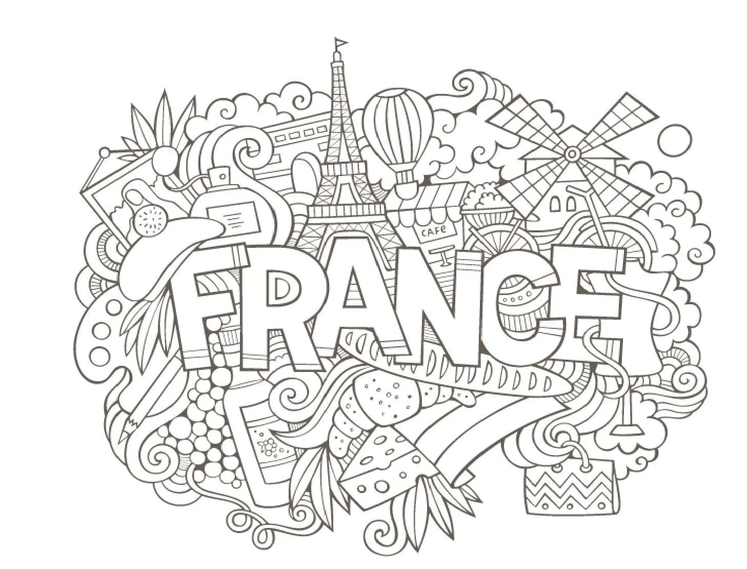 Francia Para Colorear 14