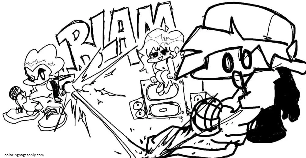 Freitag Nacht Funkin Ausmalbilder 85