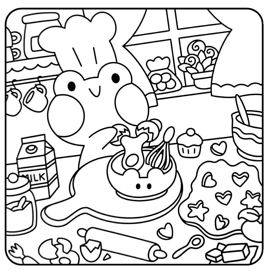 Froggy Days Para Colorir 16