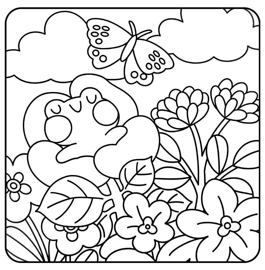 Froggy Days Para Colorir 17