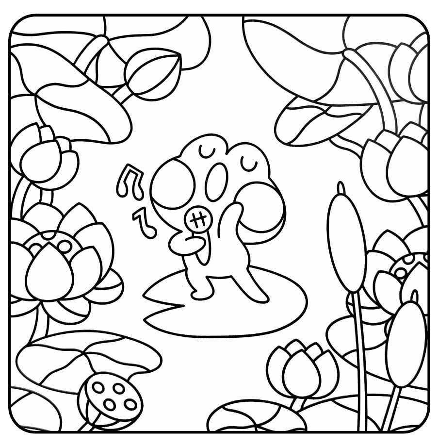 Froggy Days Para Colorir 19