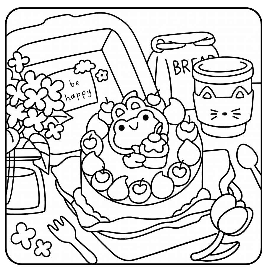 Froggy Days Para Colorir 35