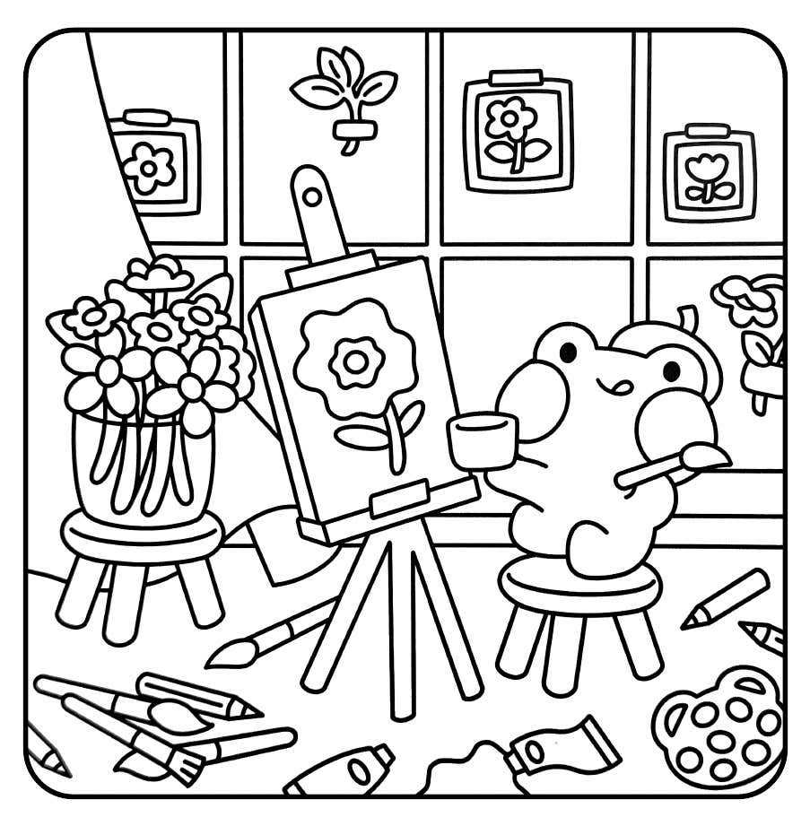 Froggy Days Para Colorir 9