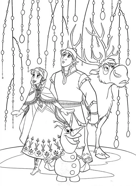 Frozen Christmas Coloring Pages 10