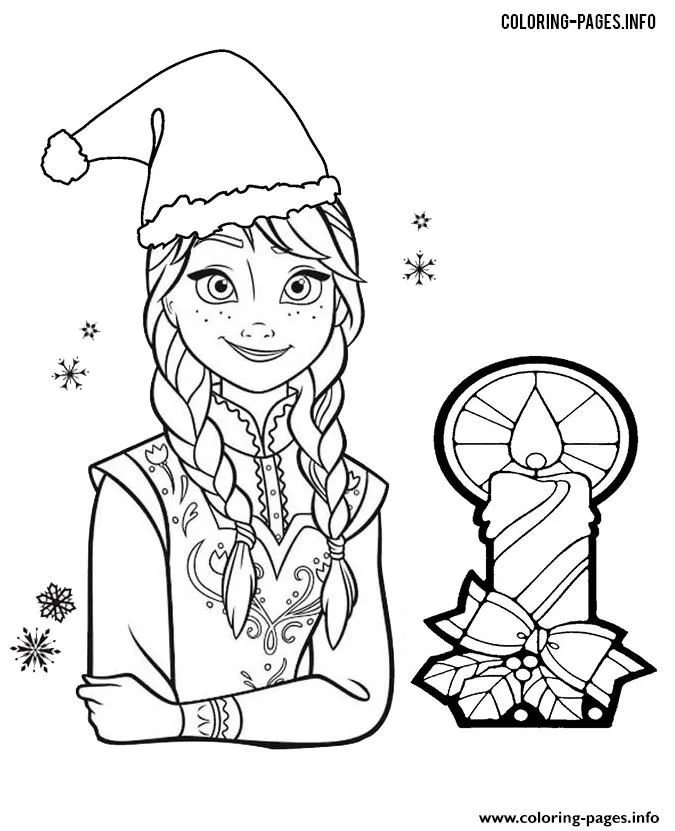 Frozen Christmas Coloring Pages 14