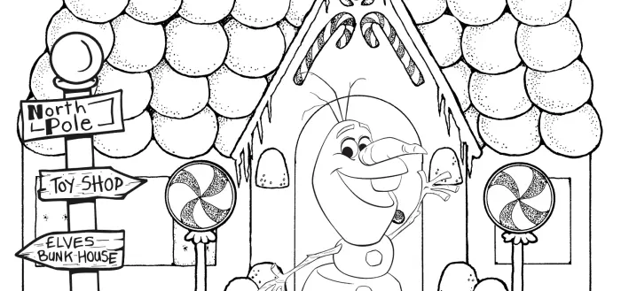 Frozen Christmas Coloring Pages 16