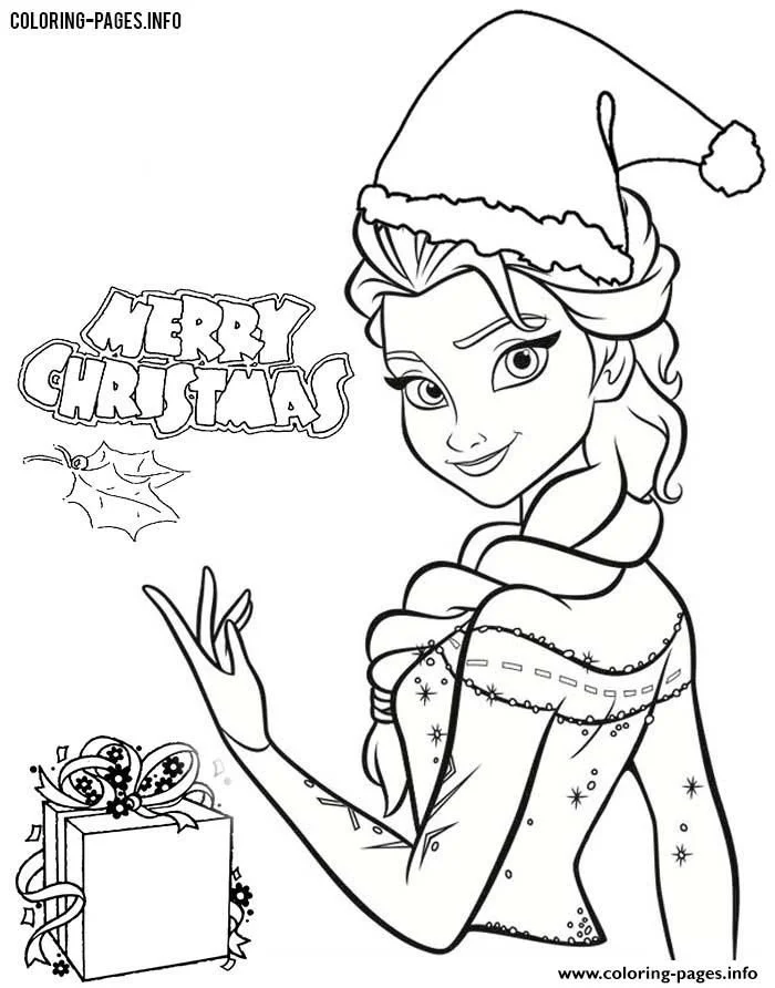 Frozen Christmas Coloring Pages 4