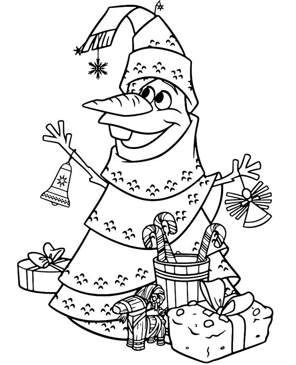 Frozen Christmas Coloring Pages 5