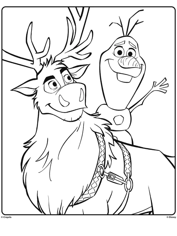 Frozen Christmas Coloring Pages 6