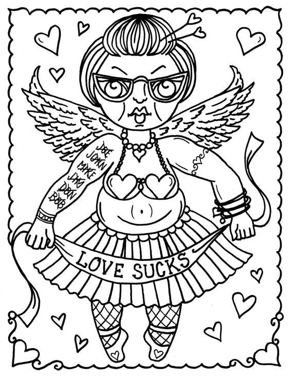 Funny Adult Coloring Pages 13