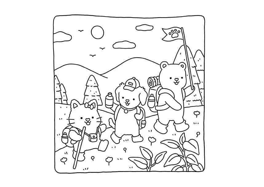 Fuzzy Hygge Coloring Pages 11