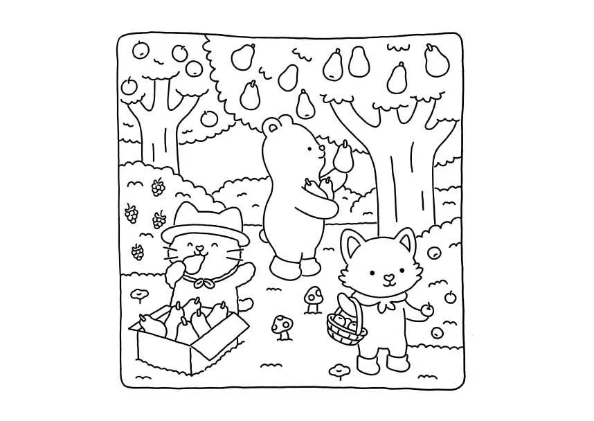 Fuzzy Hygge Coloring Pages 13
