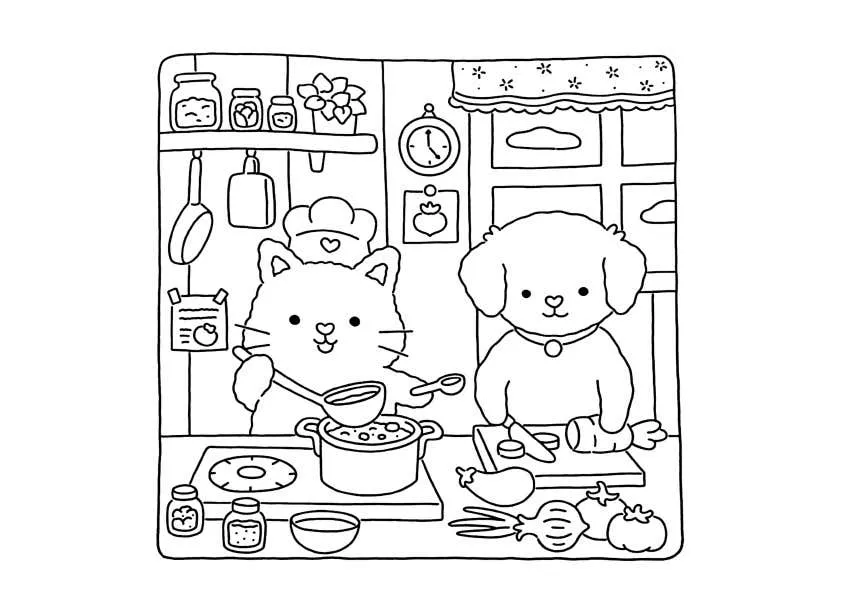 Fuzzy Hygge Coloring Pages 14
