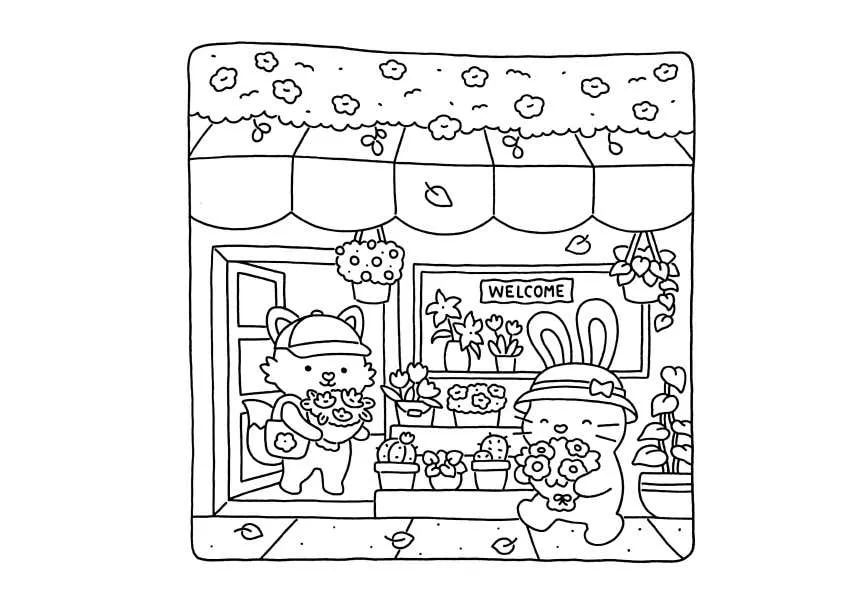 Fuzzy Hygge Coloring Pages 15