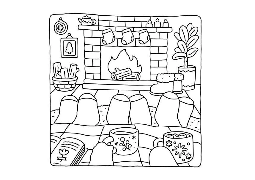 Fuzzy Hygge Coloring Pages 17