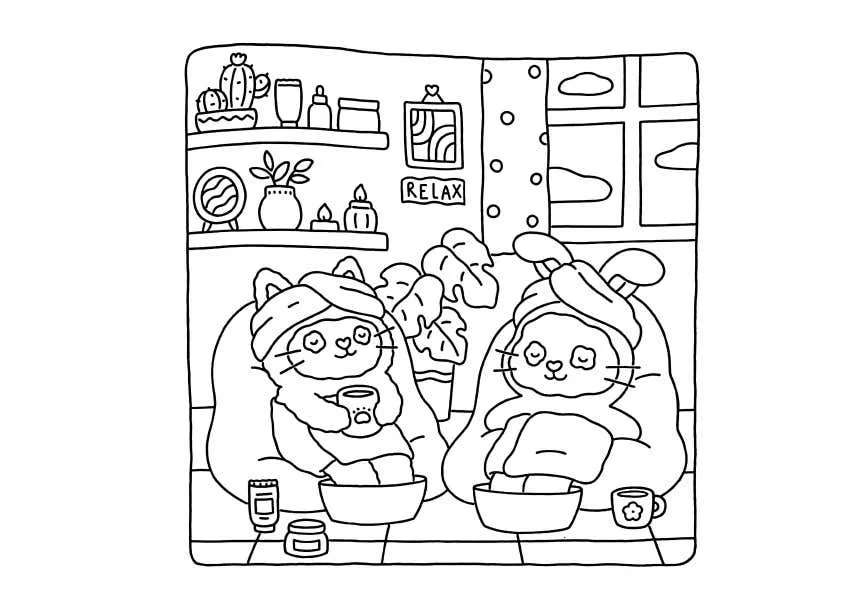 Fuzzy Hygge Coloring Pages 18