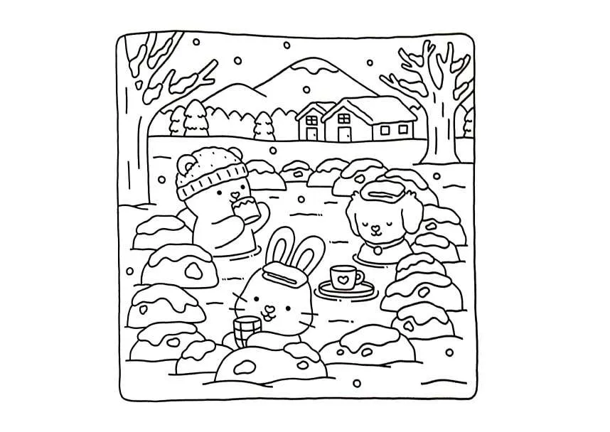 Fuzzy Hygge Coloring Pages 21