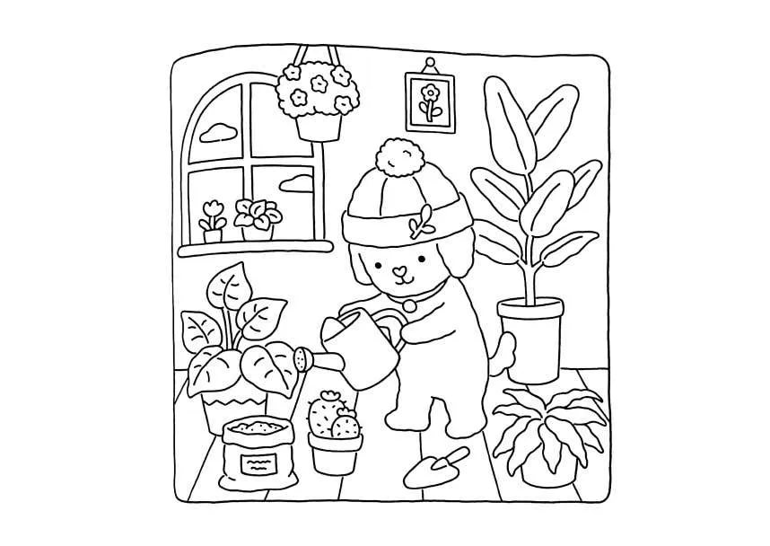 Fuzzy Hygge Coloring Pages 26