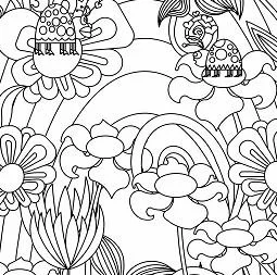 Desenhos de Jardins Para Colorir 49