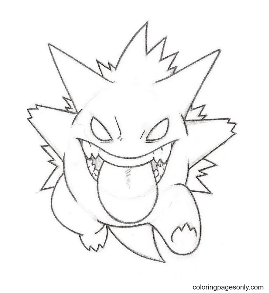 Desenhos de Gengar Para Colorir 50