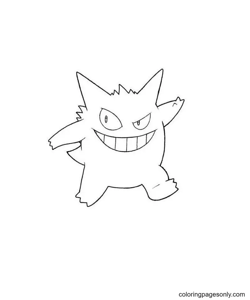 Gengar Coloring Pages