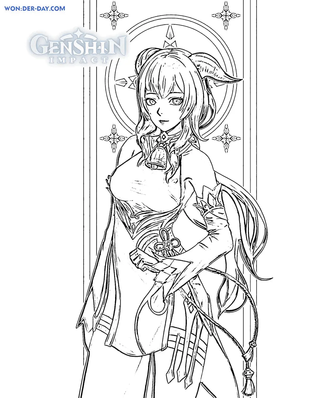 Genshin Impact Coloring Pages 52