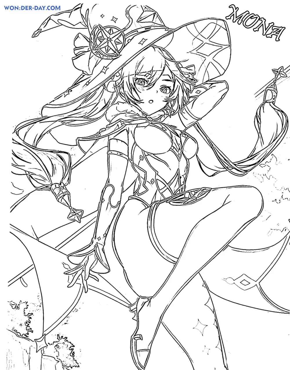 Desenhos de Genshin Impact Para Colorir 54