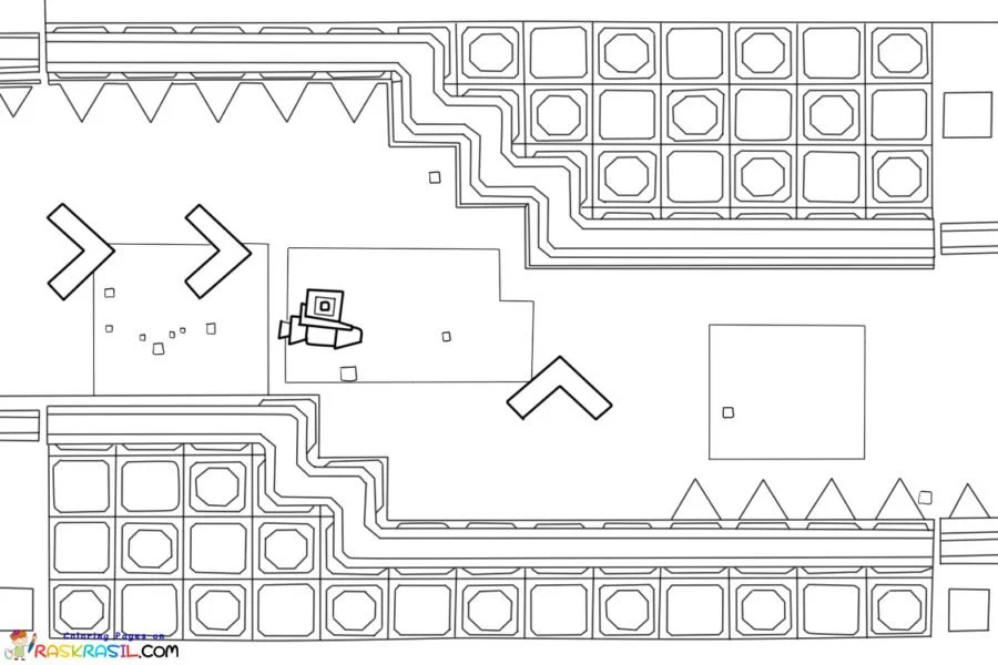 Geometry Dash Para Colorear 2