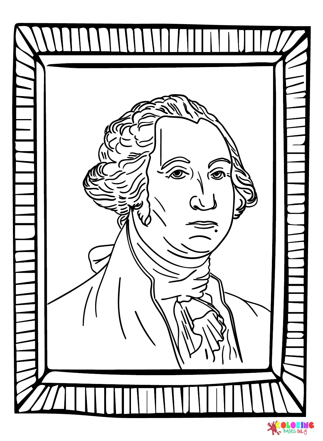 Desenhos de George Washington Para Colorir 1