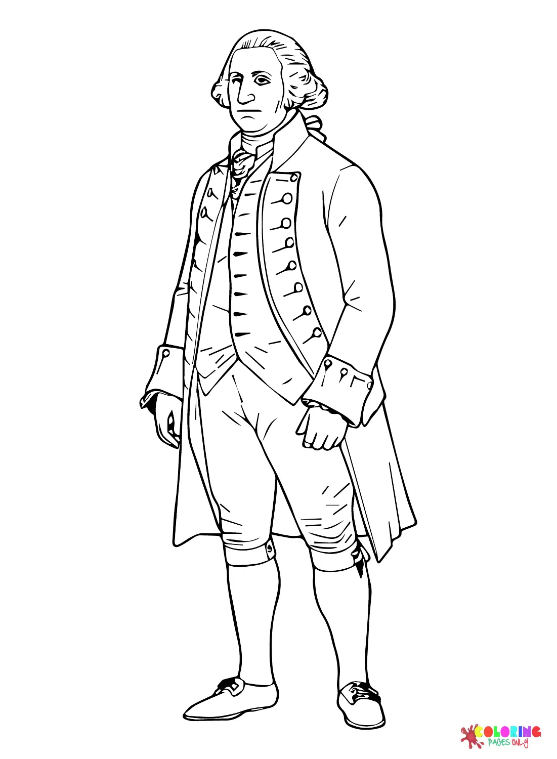 Desenhos de George Washington Para Colorir 10