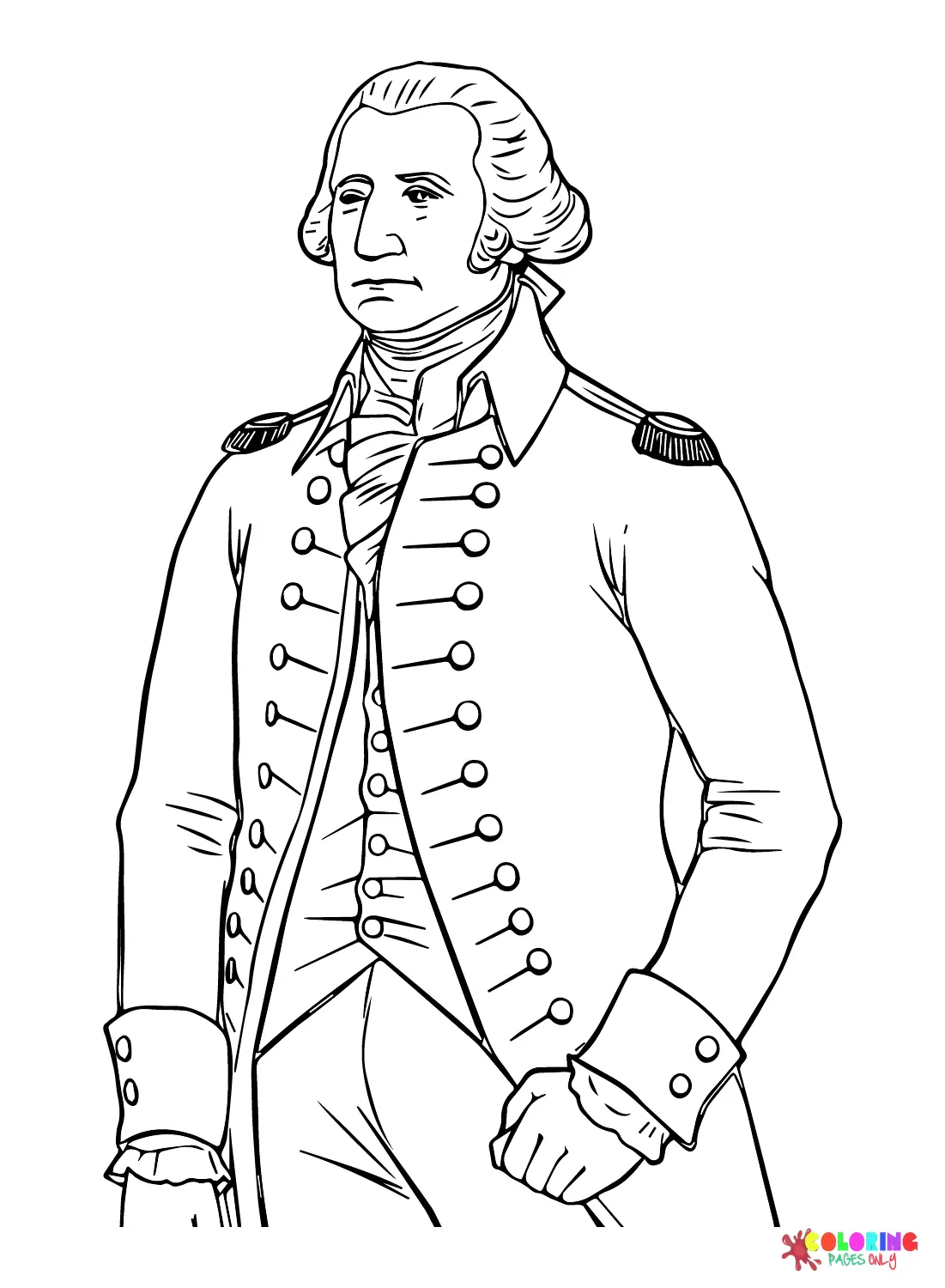 Desenhos de George Washington Para Colorir 2