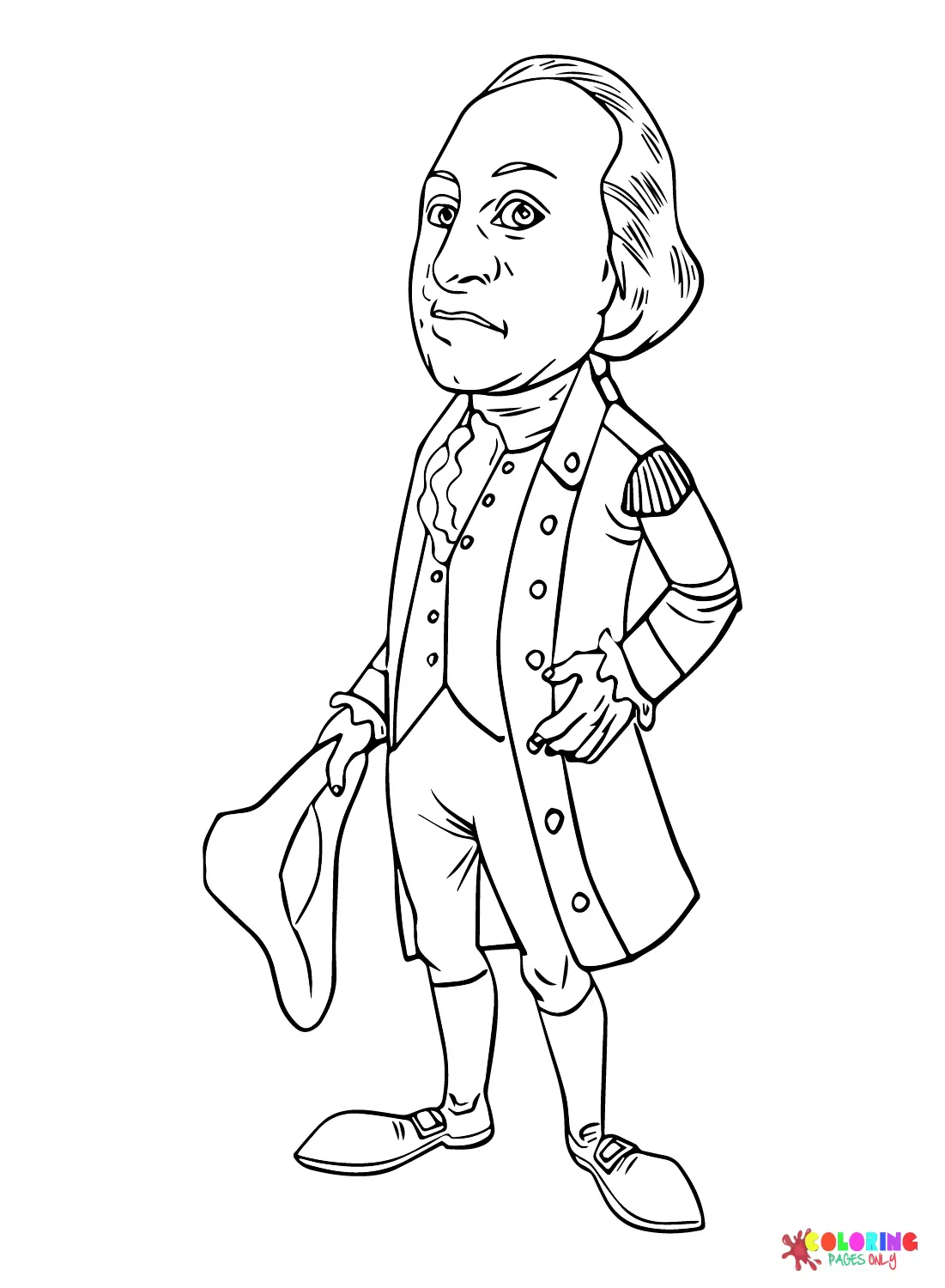 Desenhos de George Washington Para Colorir 4