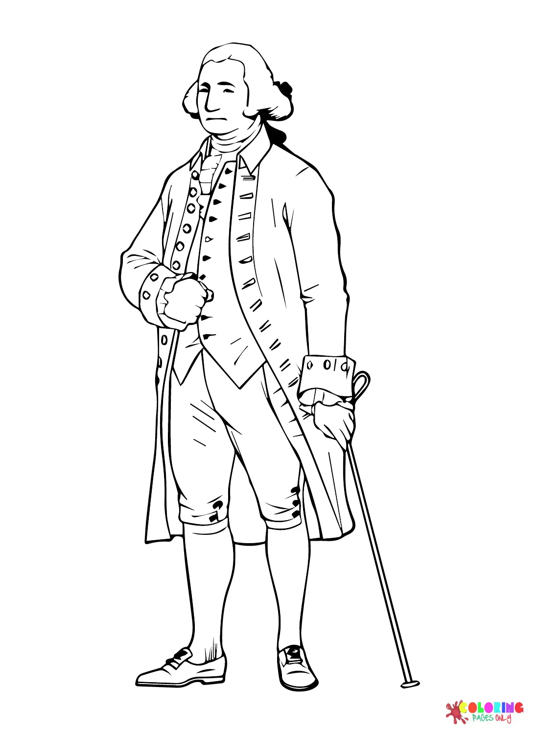 Desenhos de George Washington Para Colorir 7