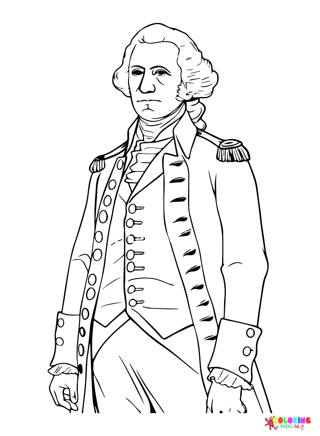 Desenhos de George Washington Para Colorir 8