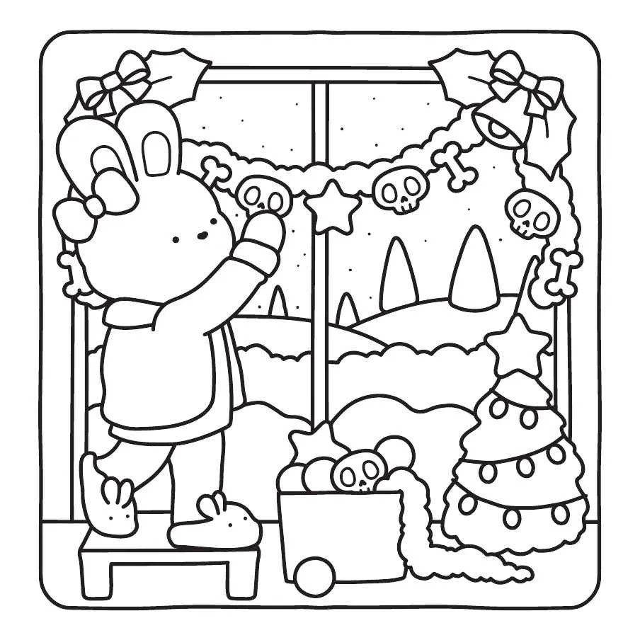 Gespenstisch susse Weihnachts Ausmalbilder 5